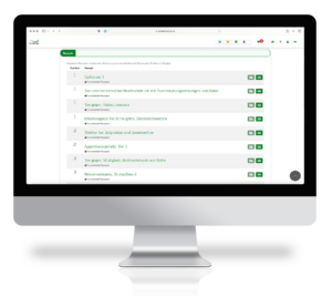 TCMbase Oberfläche für ein westliches Arzneimittelrezept mit Auflistung zu angewandten Rezepten